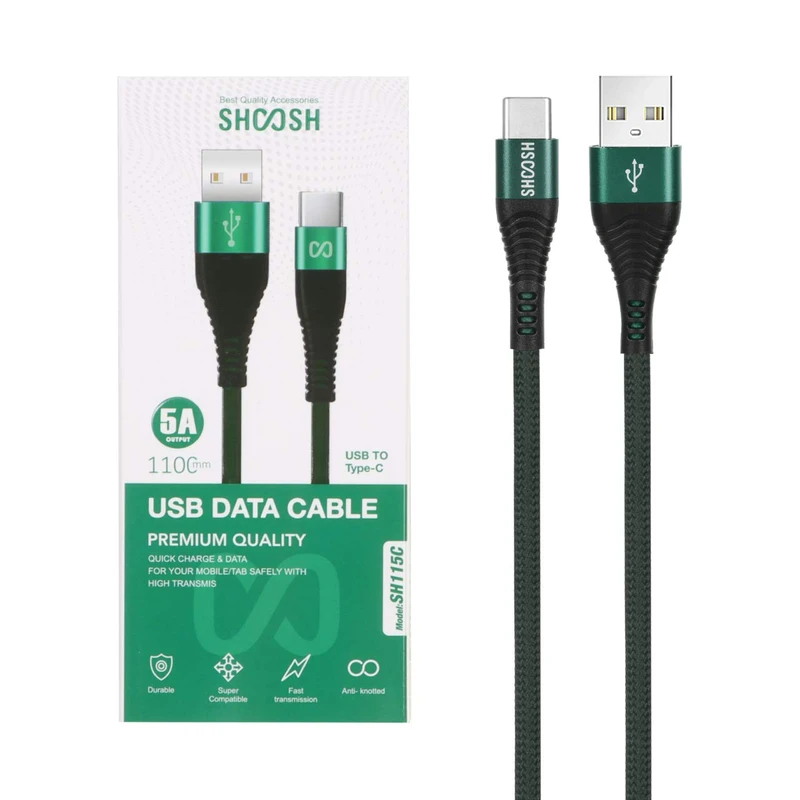 کابل تبدیل USB به USB-C شوش مدل SH115 C طول 1.1 متر