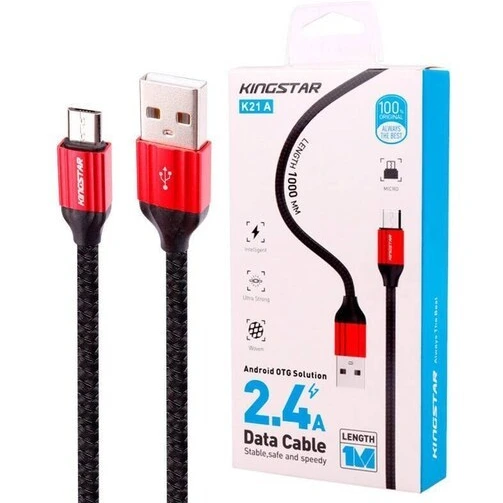 کابل شارژ microUSB کینگ استار مدل K21a