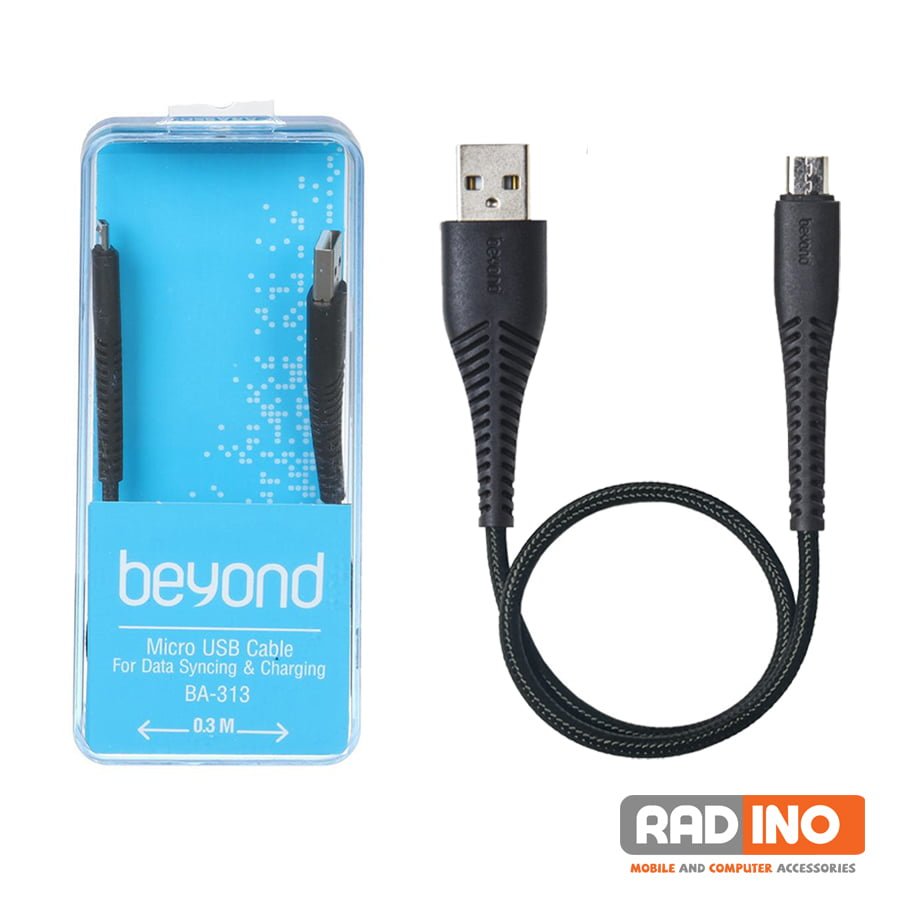 کابل کوتاه میکرو یو اس بی فست شارژ Beyond BA-313 2.4A 30cm