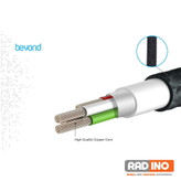 کابل کوتاه میکرو یو اس بی فست شارژ Beyond BA-313 2.4A 30cm