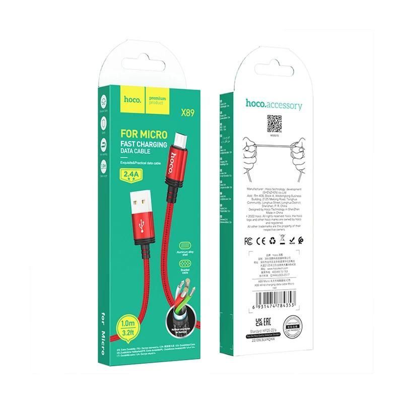 کابل تبدیل هوکو Hoco X89 USB to microUSB Cable